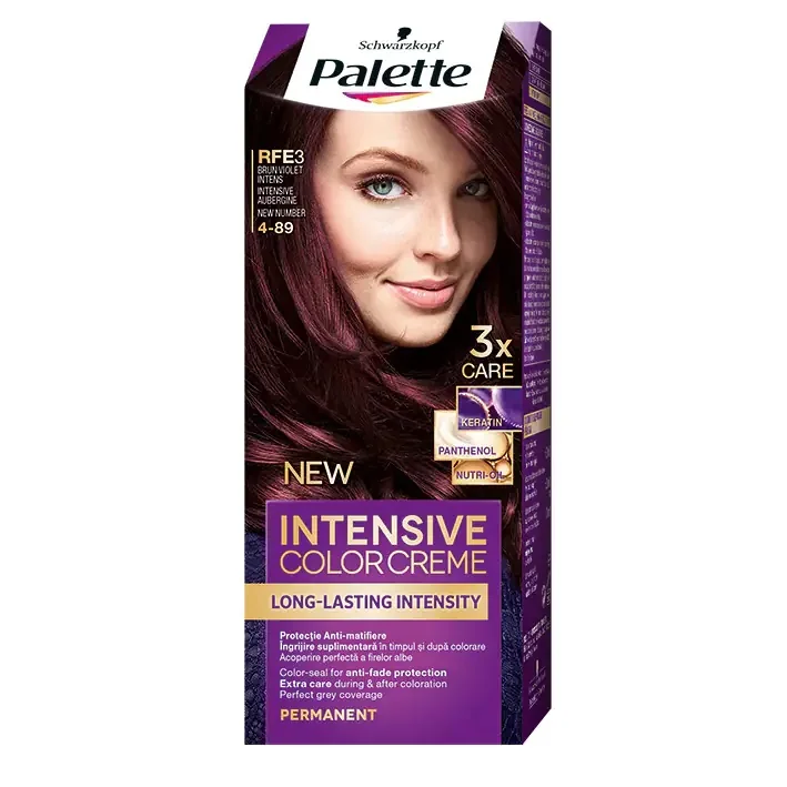 Vopsea crema permanenta Palette Intensive RFE3 (4-89) Aubergine intens, 110ml, Schwarzkopf
