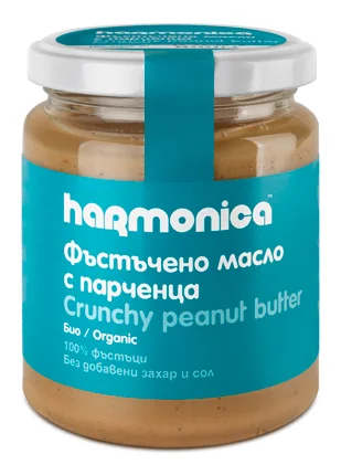 Crema de arahide Crunchy Bio, 250g, Harmonica