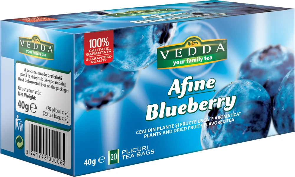 Ceai de afine, 20 plicuri, Vedda