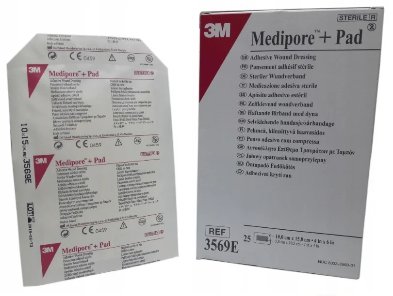 Pansament cu pad central absorbant Medipore + Pad 10x15 cm, 1 bucata, 3M Healthcare