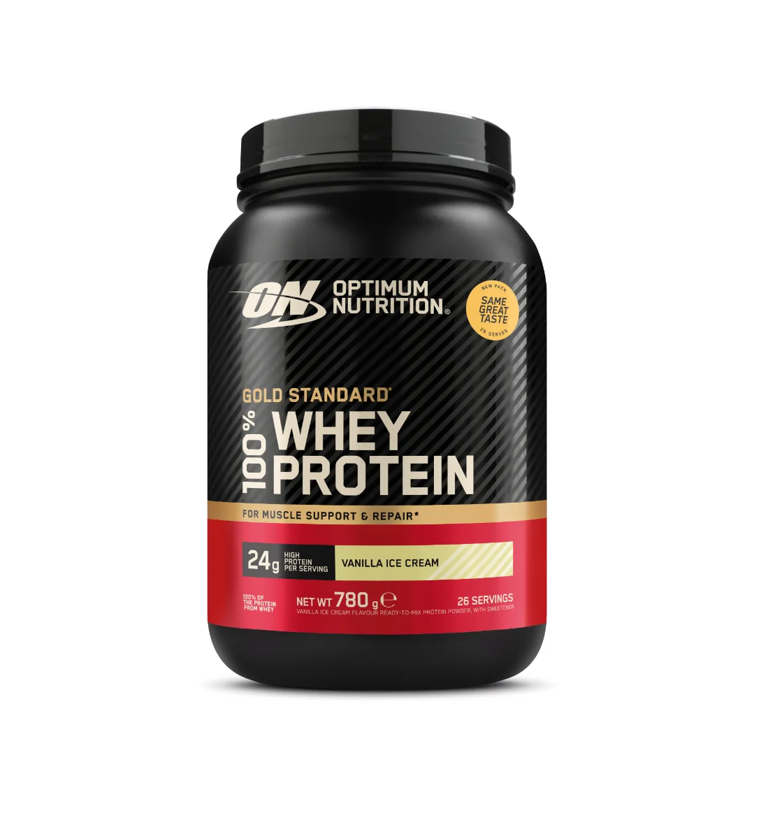 Pudra proteica proteine din zer aroma vanilie ON 100% Whey Gold Standard, 780g, Optimum Nutrition