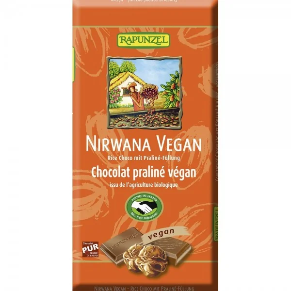 Ciocolata bio Nirwana, 100g, Rapunzel