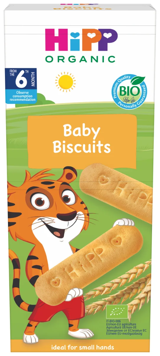 Biscuiti pentru bebelusi Bio, 180g, HiPP