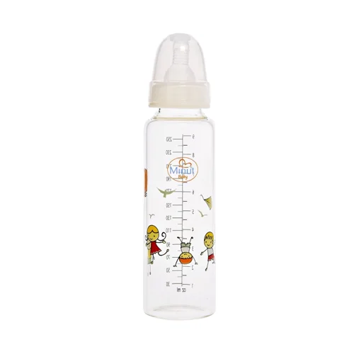 Biberon sticla Borosilicat 3M+ Baby, 250ml, Minut