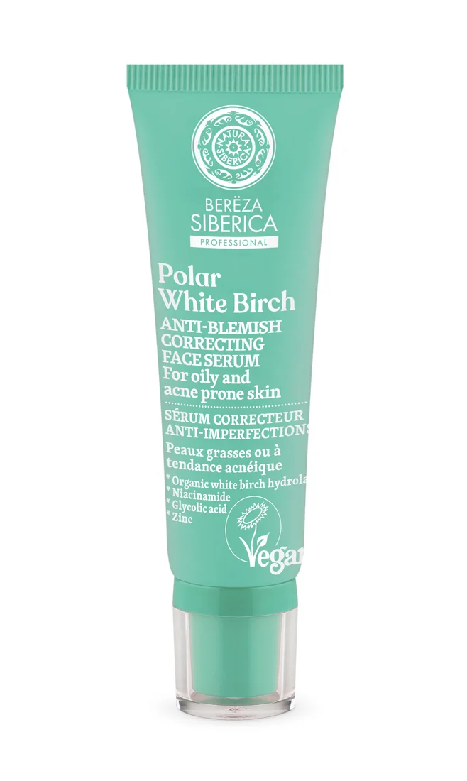 Ser corector anti-acnee Polar White Birch, 30ml, Natura Siberica