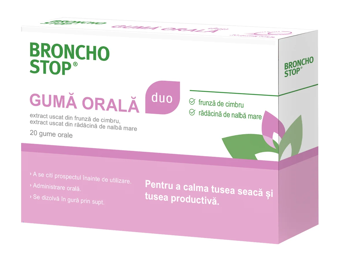 Guma orala, 20 bucati, Bronchostop