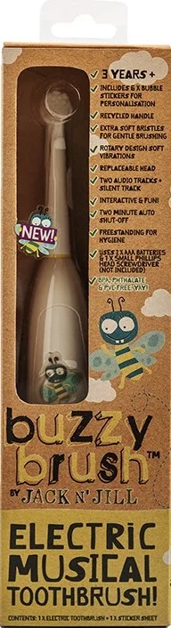 Periuta de dinti electrica muzicala pentru copii de la +3 ani Buzzy Brush, 1 bucata, Jack N' Jill