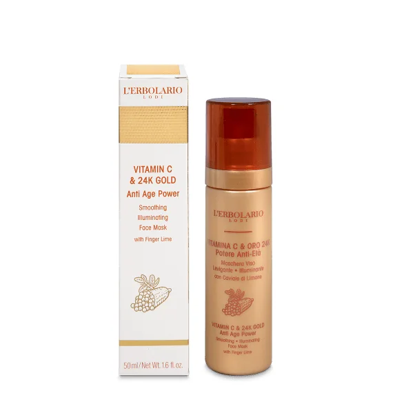 L'Erbolario Masca iluminatoare 24 K Aur si Vitamina C, 50ml