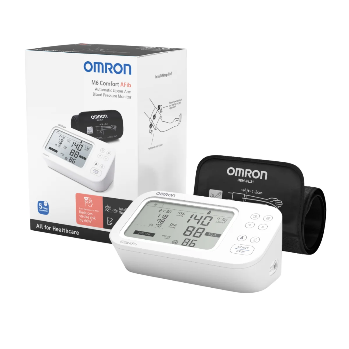 Tensiometru automat de brat M6 Comfort Afib, 1 bucata, Omron