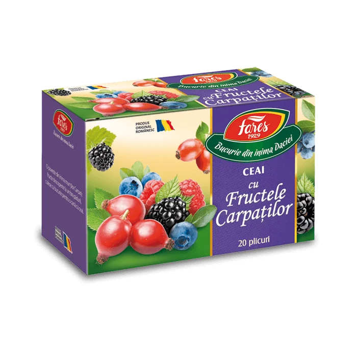 Ceai Fructele Carpatilor, 20 plicuri, Fares