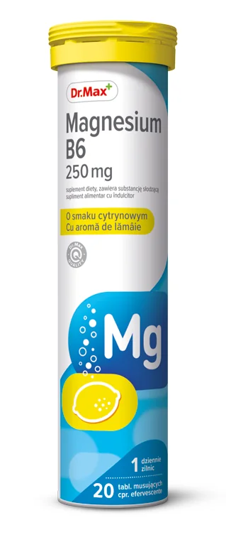 Dr. Max Magnesium B6 250mg, 20 comprimate efervescente