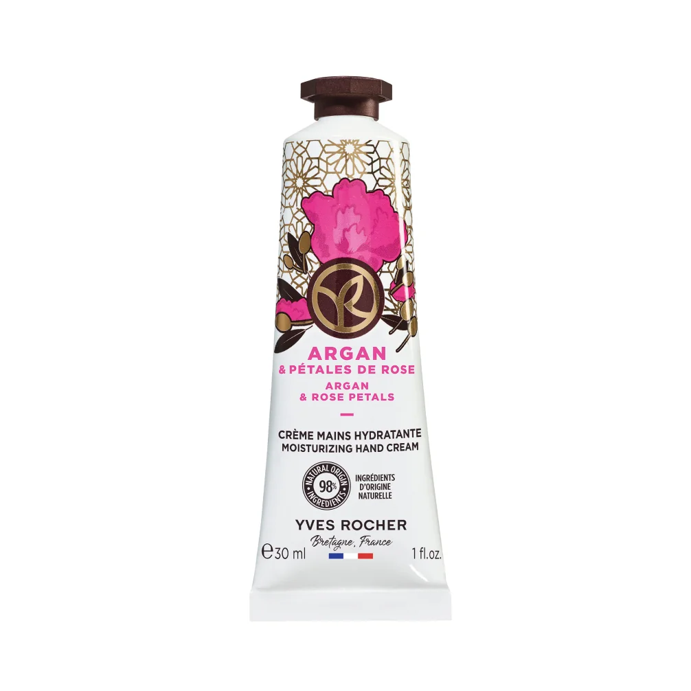 Creme pentru maini cu argan si trandafir bio, 30ml, Yves Rocher