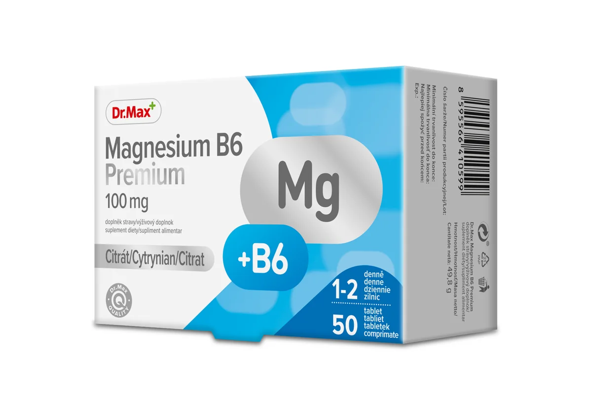Dr. Max Magnesium B6 Premium, 50 Comprimate