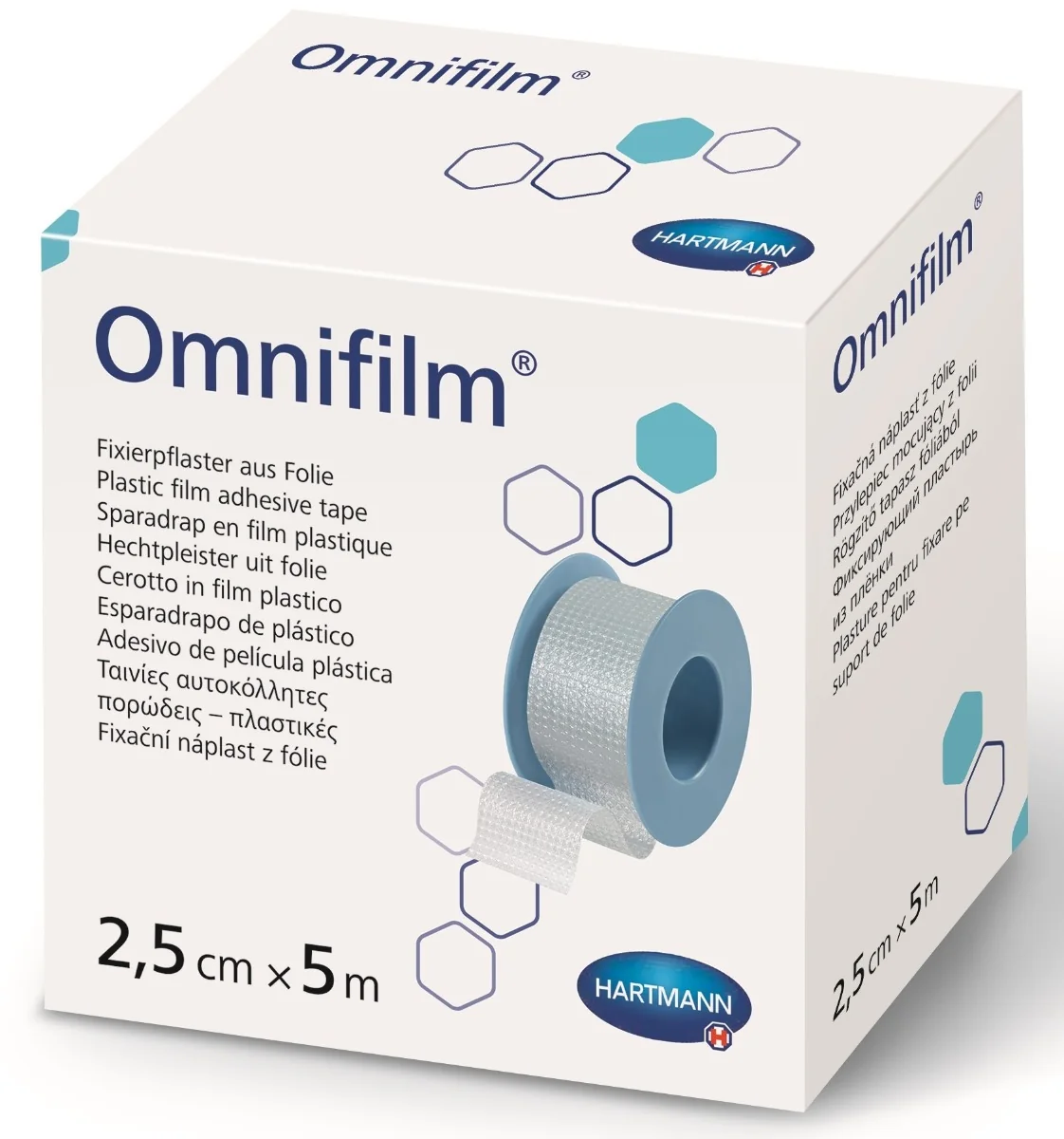 Plasture Hipoalergen Pe Suport De Folie Transparenta Poroasa, 2.5cmx5m, Omnifilm