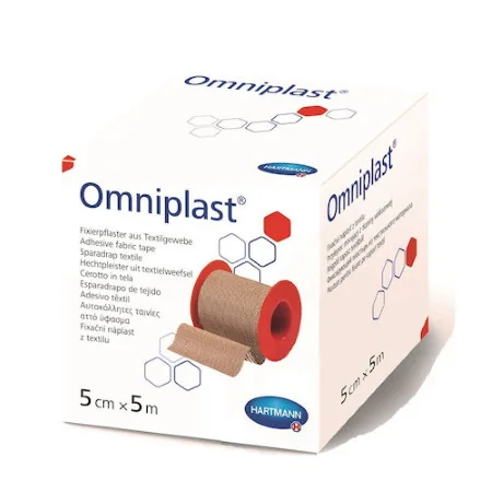 Plasture Textil Hipoalergen Pe Suport Textil, 5cm x 5m, 1 Bucata, Omniplast