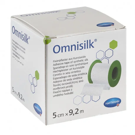 Plasture Hipoalergen Pe Suport De Matase Cu Margini Zimtate, 5cmx9.2m, Omnisilk