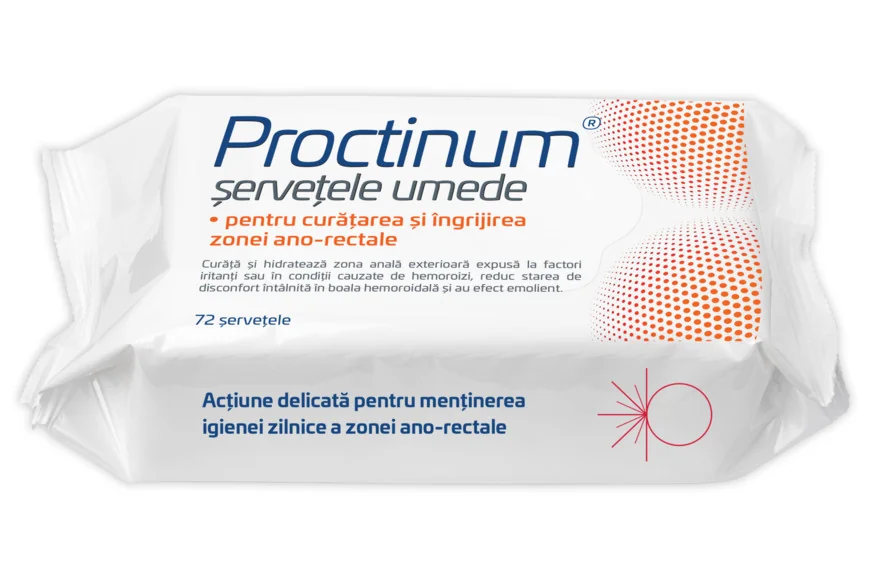 Proctinum Servetele Umede Pentru Igiena Ano-Rectala, 72 Bucati, Zdrovit