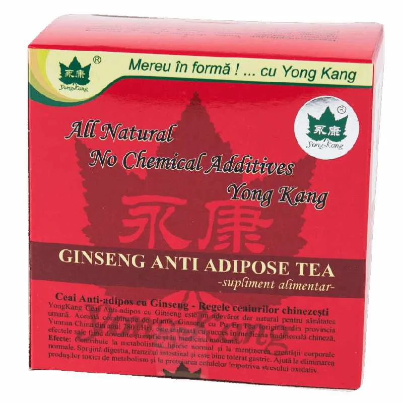 Ceai Antiadipos Cu Ginseng, 30 Plicuri, Yong Kang International