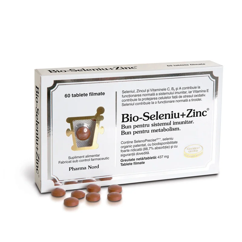 Bio-Seleniu + Zinc, 60 Tablete, Pharma Nord