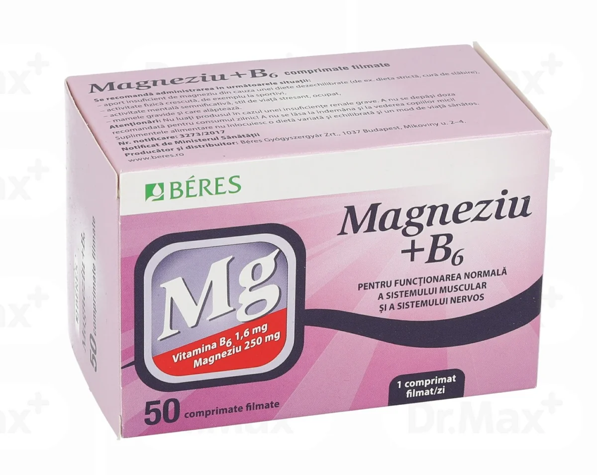 Magneziu + B6, 50 Comprimate, Beres