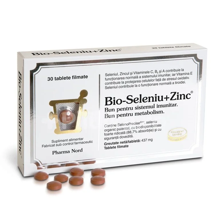 Bio-Seleniu + Zinc, 30 Tablete, Pharma Nord