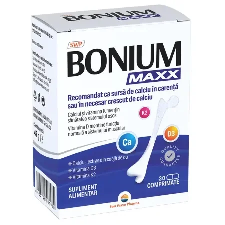 Bonium Maxx, 30 Comprimate, Sun Wave Pharma