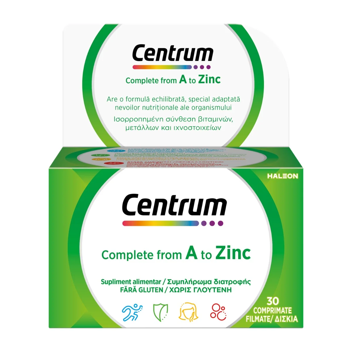 Centrum Complet De La A La Zinc Multivitamine Si Multiminerale Pentru SustInerea Nevoilor Nutritionale Ale Adultilor, 30 Comprimate, Haleon