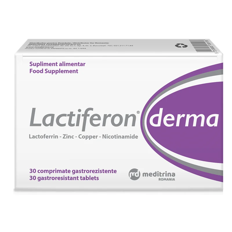 Lactiferon Derma, 30 Comprimate Gastrorezistente, Meditrina Pharmaceuticals
