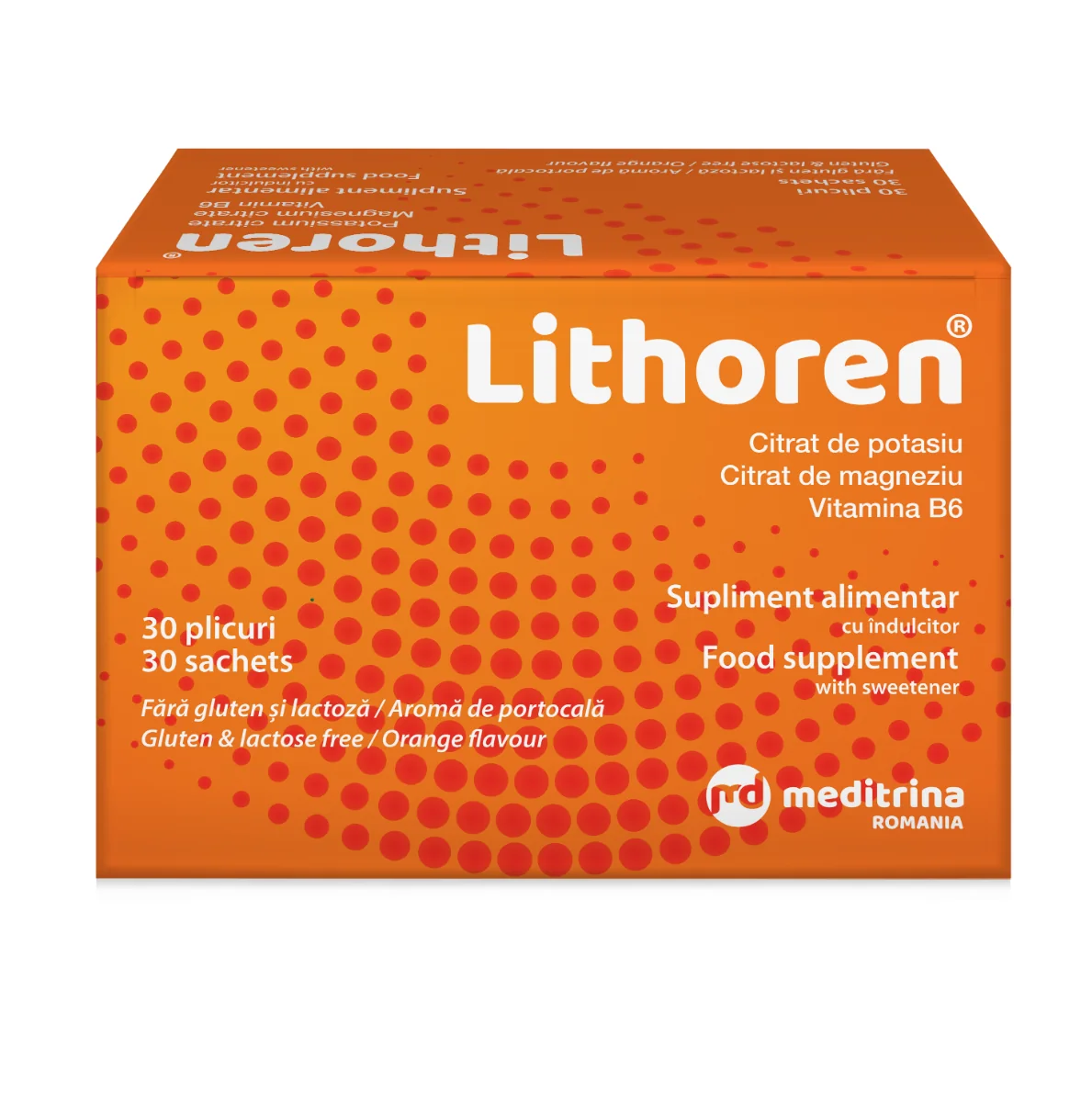 Lithoren Aroma De Portocale, 30 Plicuri, Meditrina Pharmaceuticals