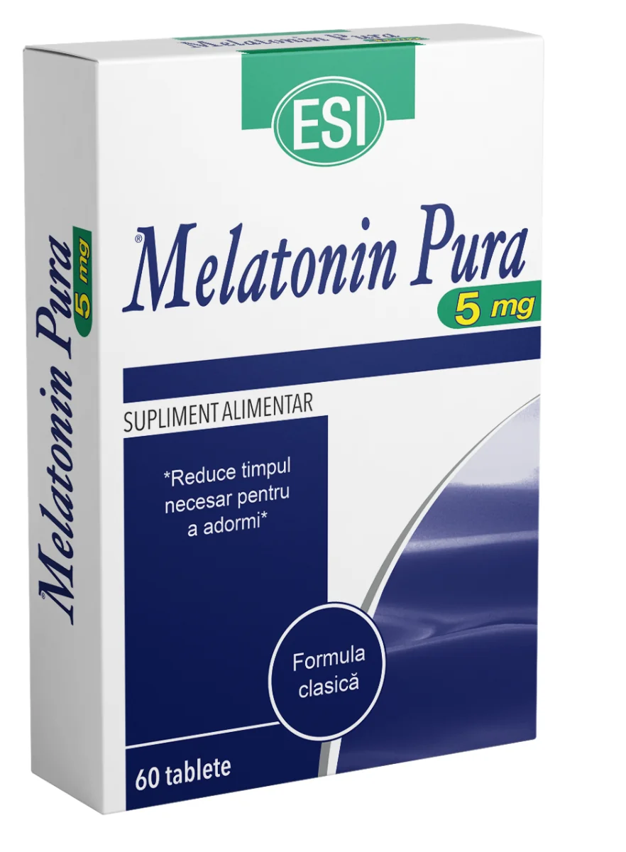 Melatonina Pura, 5 mg, 60 Tablete, Esi Spa
