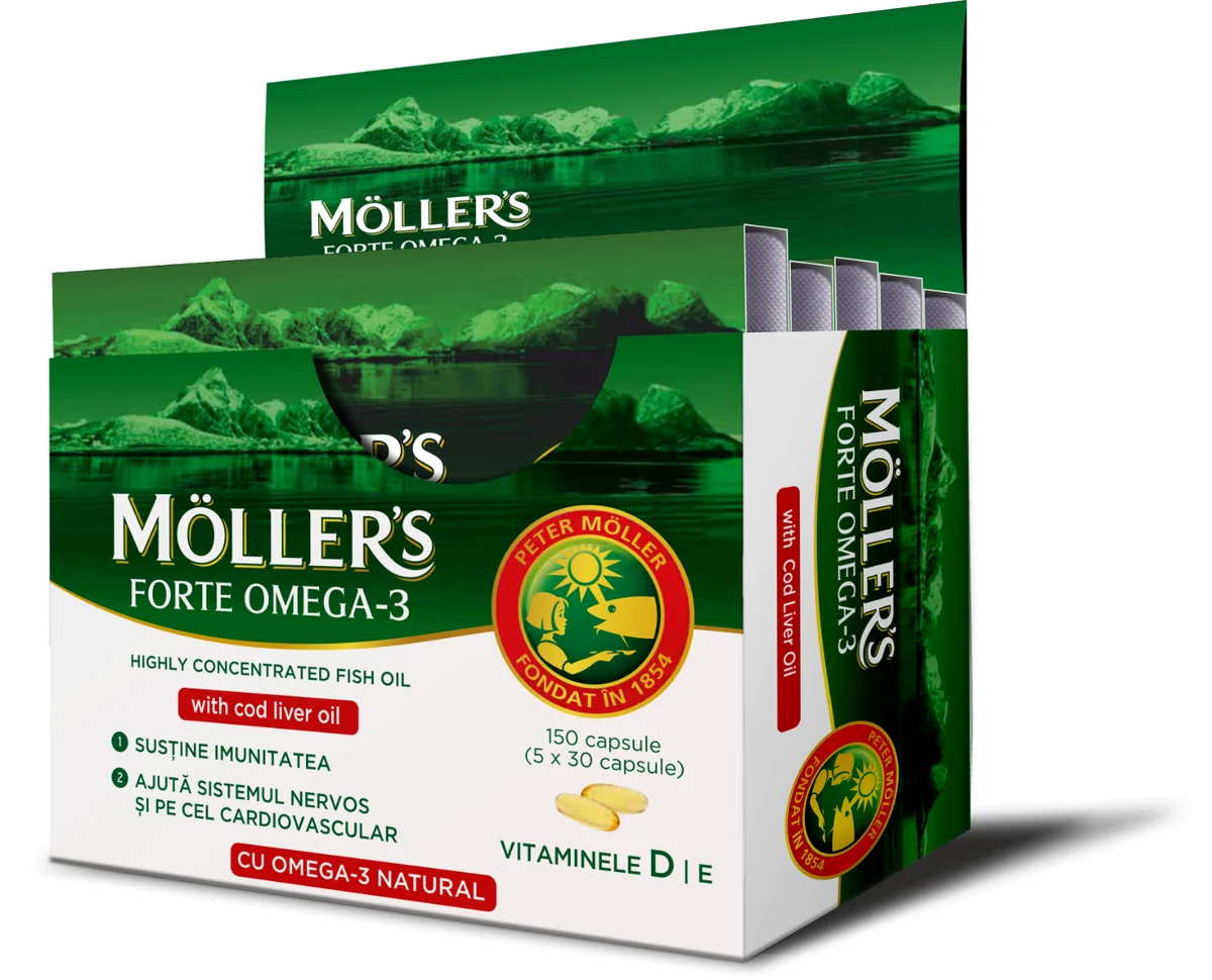 Omega 3 Forte, 150 Capsule, Moller's
