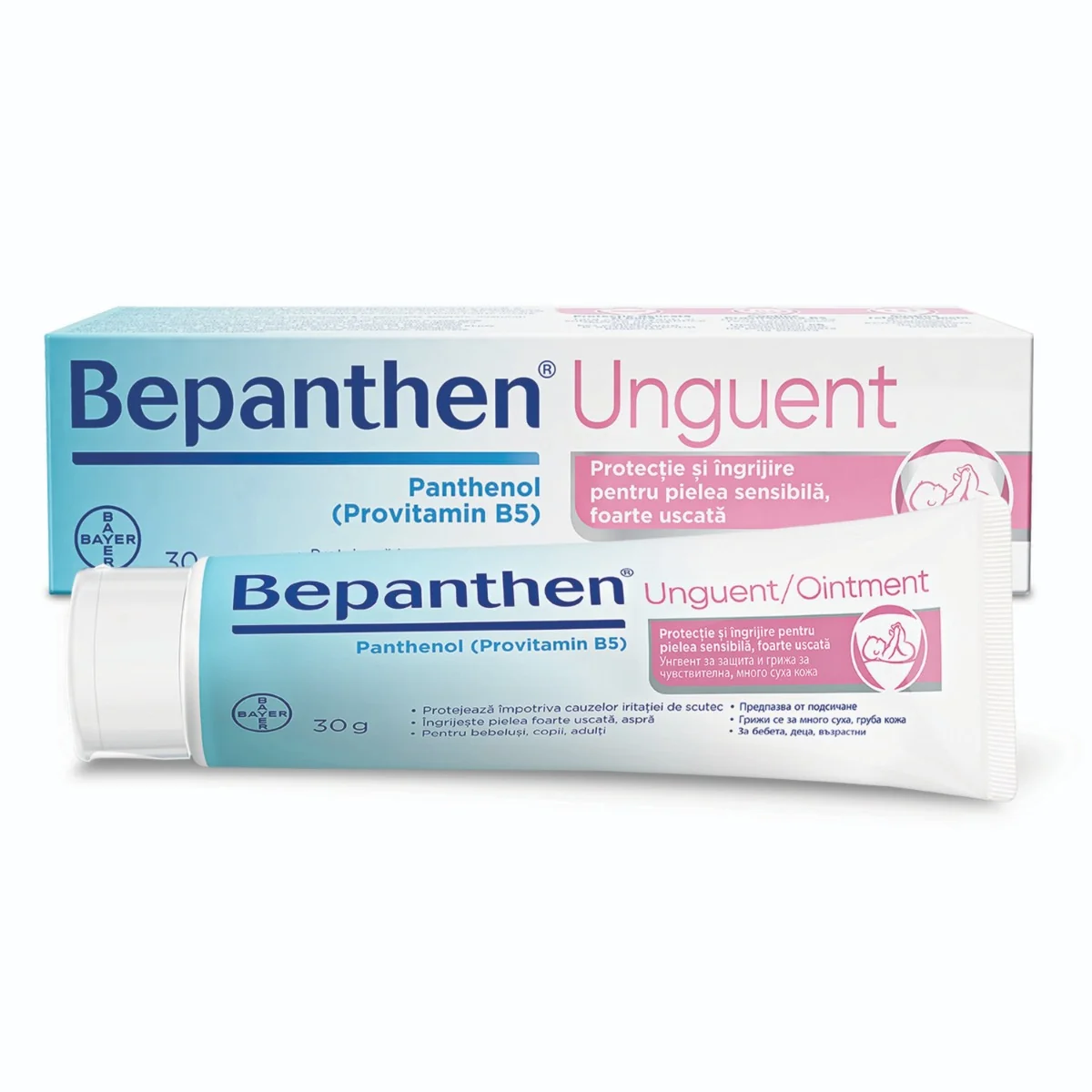 Unguent Pentru Iritatiile De Scutec Cu 5% Panthenol Bepanthen, 30g, Bayer