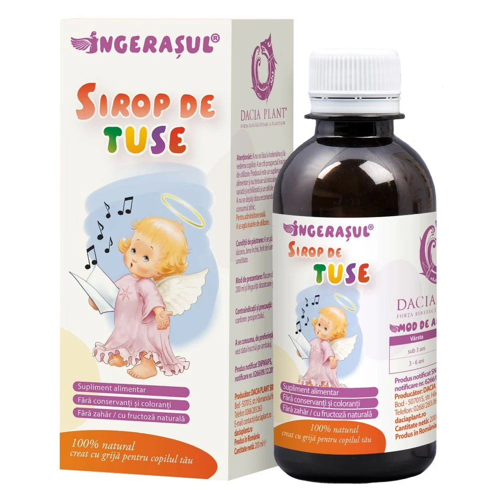 Sirop De Tuse Ingerasul, 200 ML, Dacia Plant