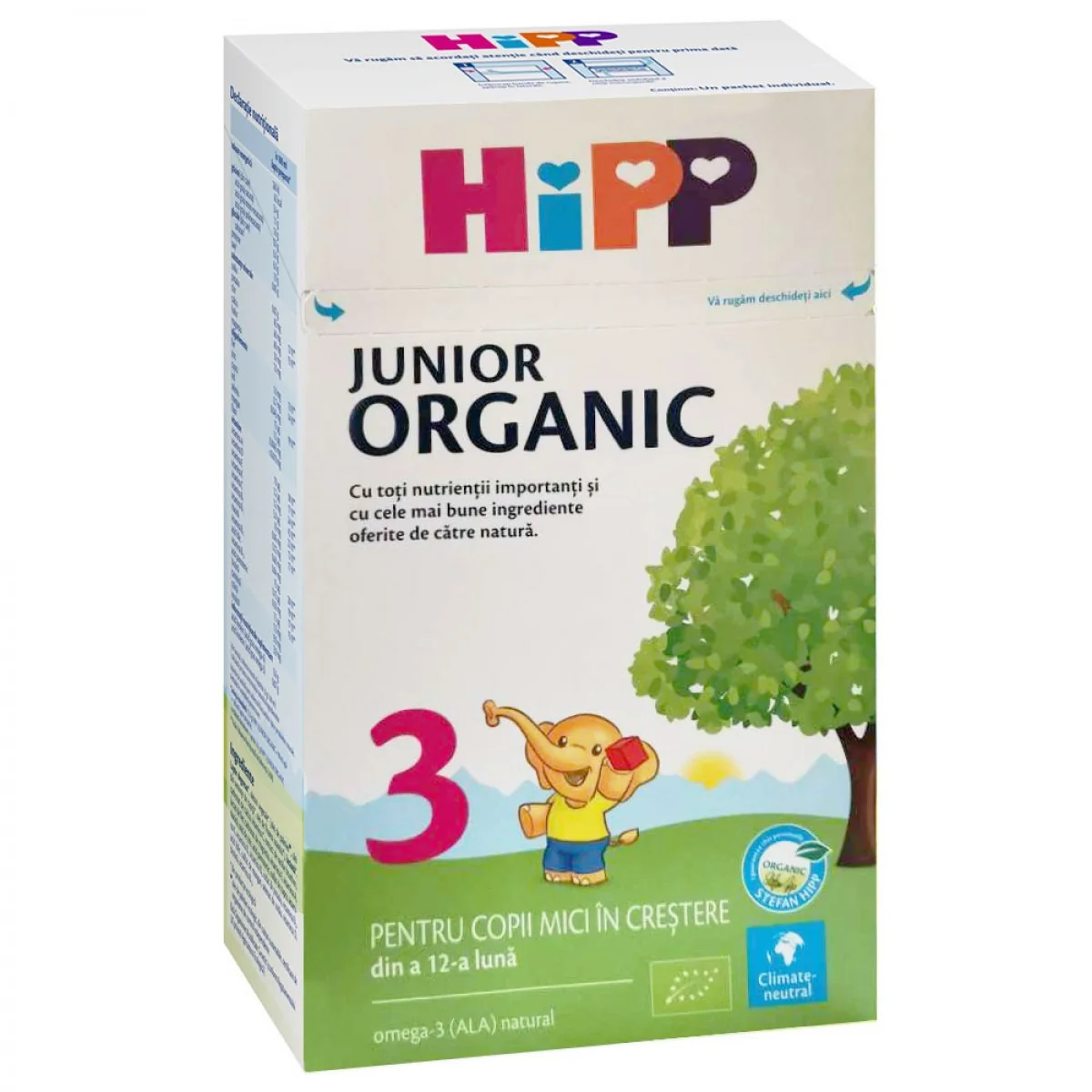 Lapte Praf De Crestere Organic 3, 500g, Hipp