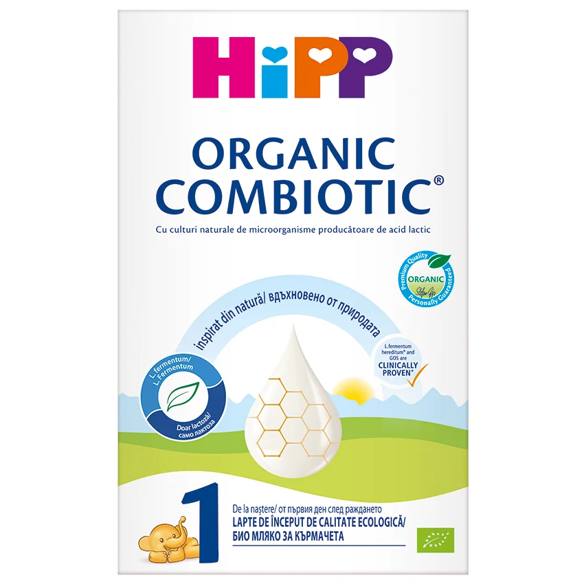 Lapte Praf Organic Combiotic 1 Incepand De La Nastere, 300g, HiPP
