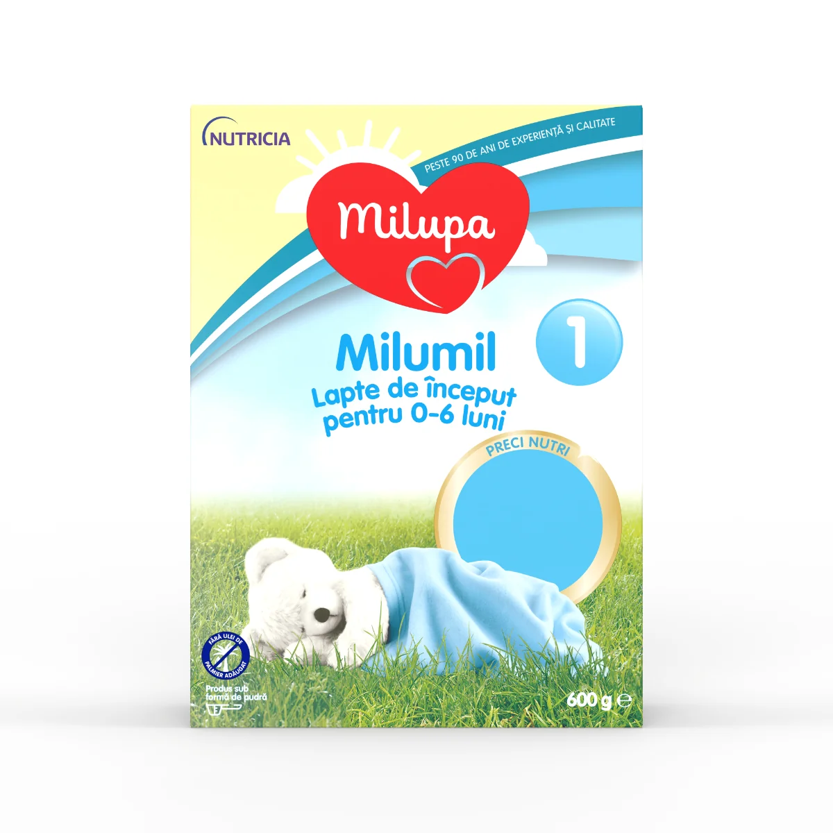 Lapte Pentru Inceput 0-6 Luni Milumil 1, 600g, Milupa