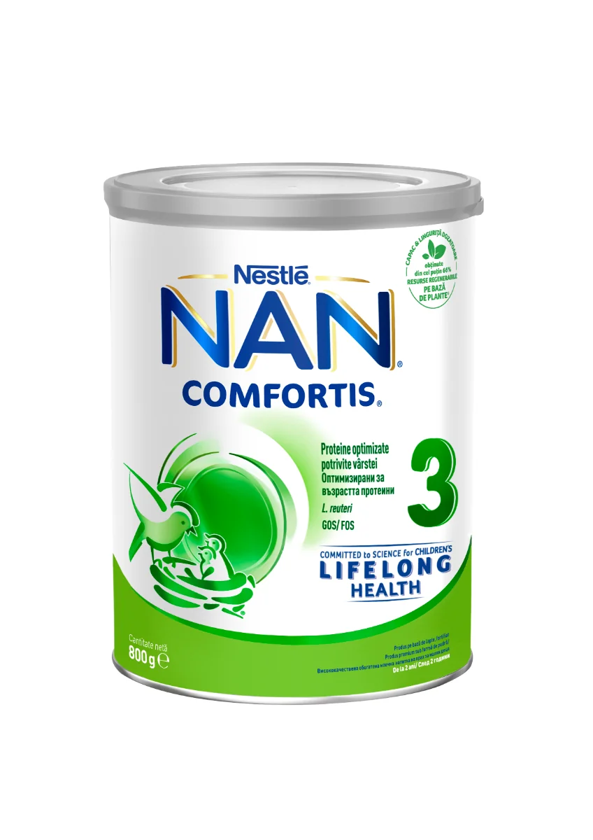 Lapte Praf Nan 3 Comfortis, Incepand De La 12 Luni, 800 g, Nestle