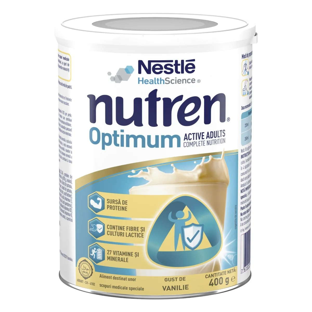 Lapte Praf Nutren Optimum +4 Ani, 400g, Nestle