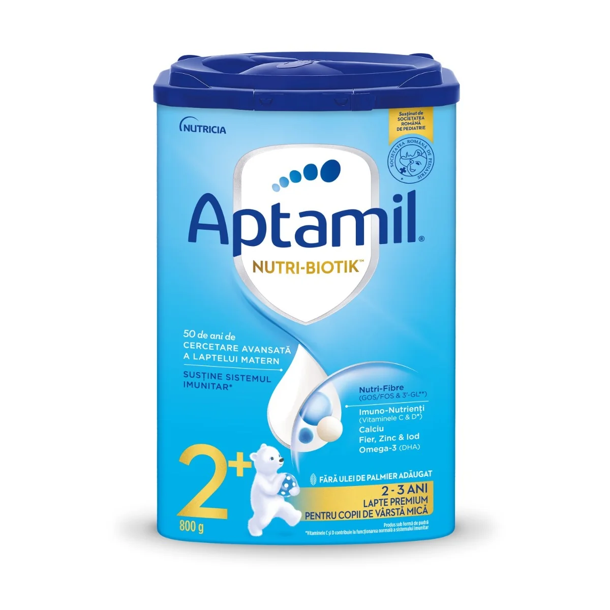 Lapte Premium Pentru Copii De Varsta Mica 2-3 Ani NUTRI-BIOTIK 2+, 800g, Aptamil