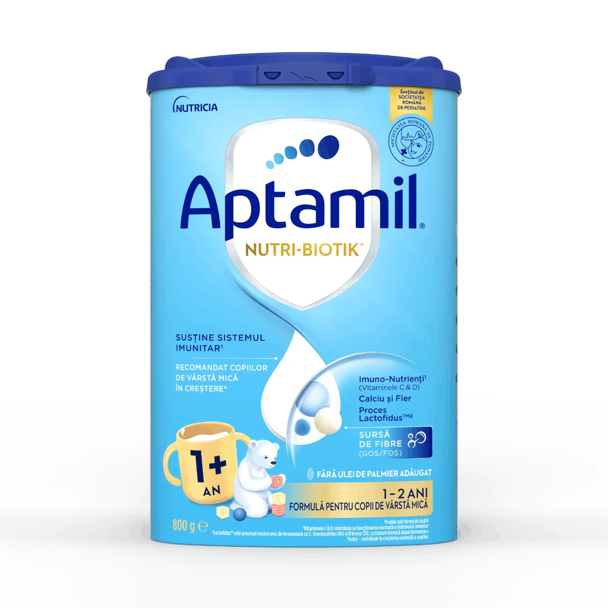 Lapte Premium Pentru Copii De Vârstă Mică 1-2 Ani NUTRI-BIOTIK 1+, 800g, Aptamil