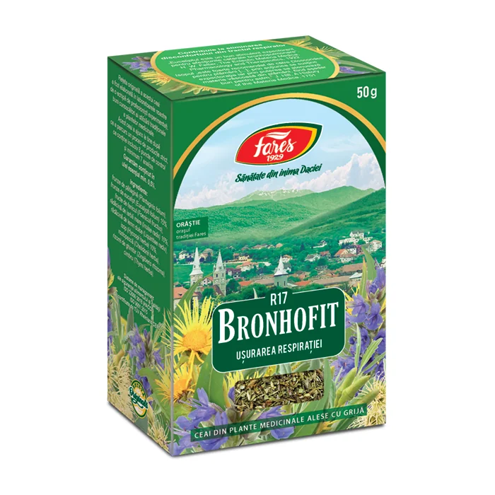 Ceai Bronhofit Usurarea Respiratiei, 50g, Fares