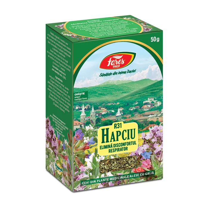Ceai Hapciu Elimina Disconfortul Respirator, 50g, Fares
