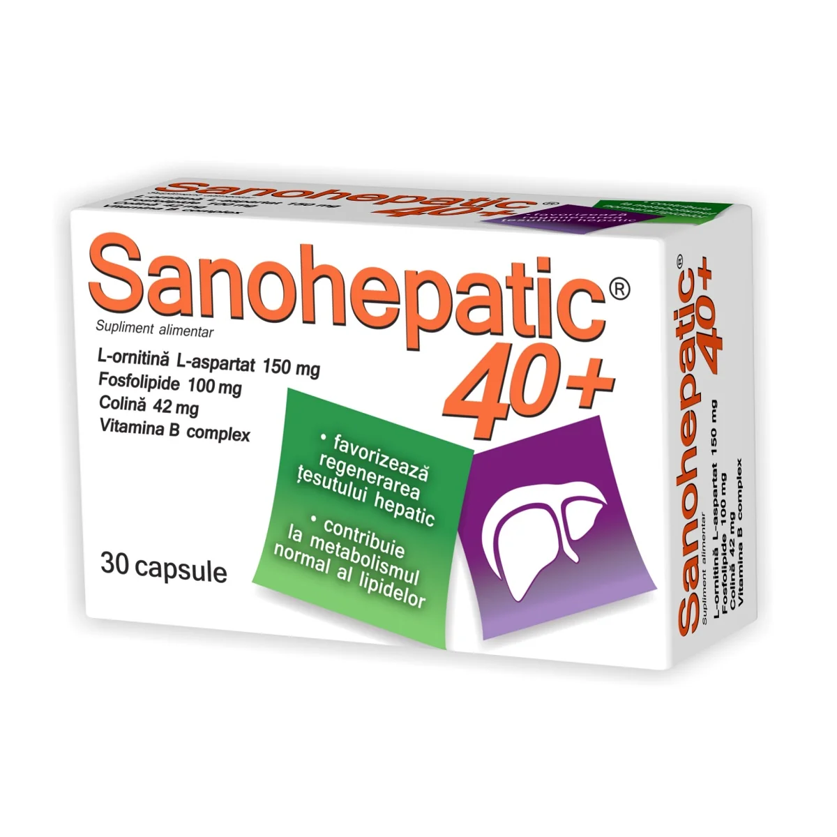 Sanohepatic 40+, 30 Capsule, Zdrovit