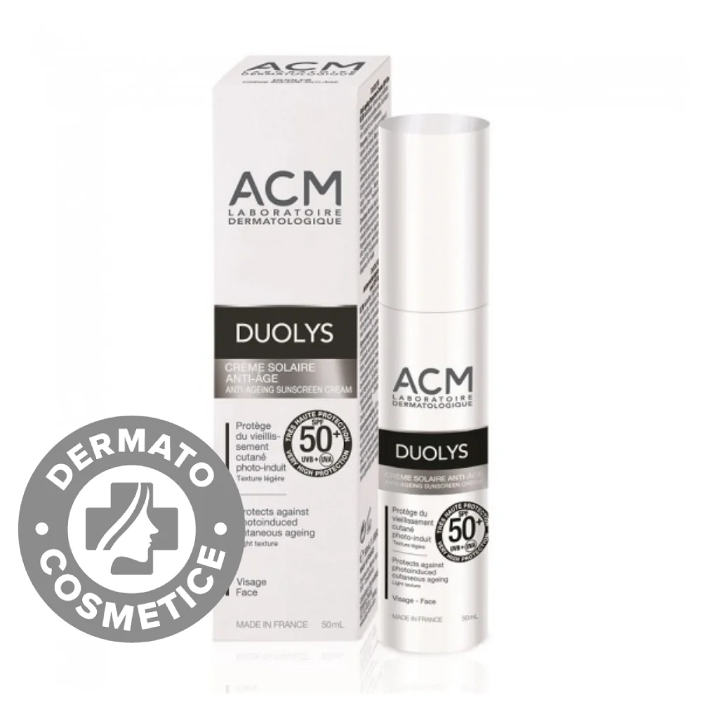 Crema Pentru Protectie Solara Anti-Imbatranire SPF 50+ Duolys, 50ml, ACM