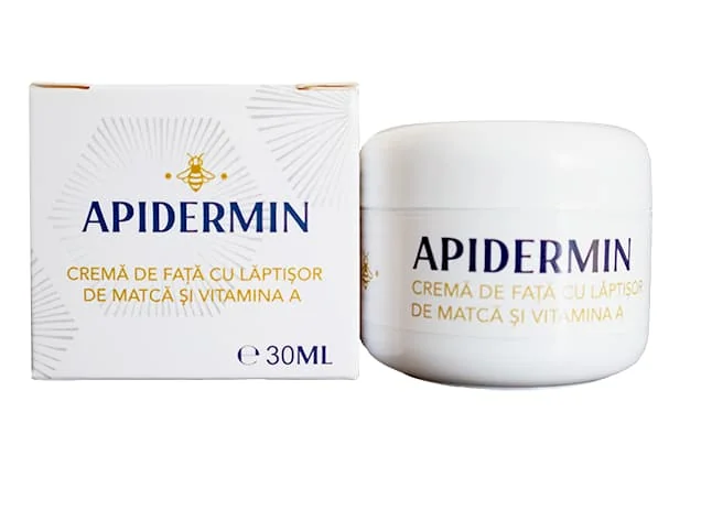 Crema De Fata Cu Laptisor De Matca Si Vitamina A, 30ml, Apidermin