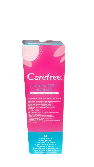 Absorbante Pantyliners Panty Cotton Normal, 20 Bucati, Carefree