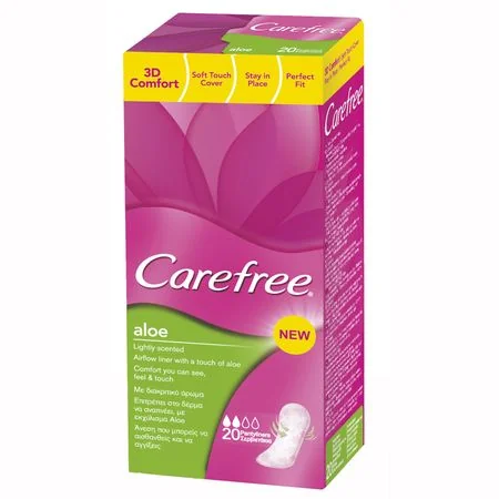 Absorbante Pantyliners Aloe, 20 Bucati, Carefree