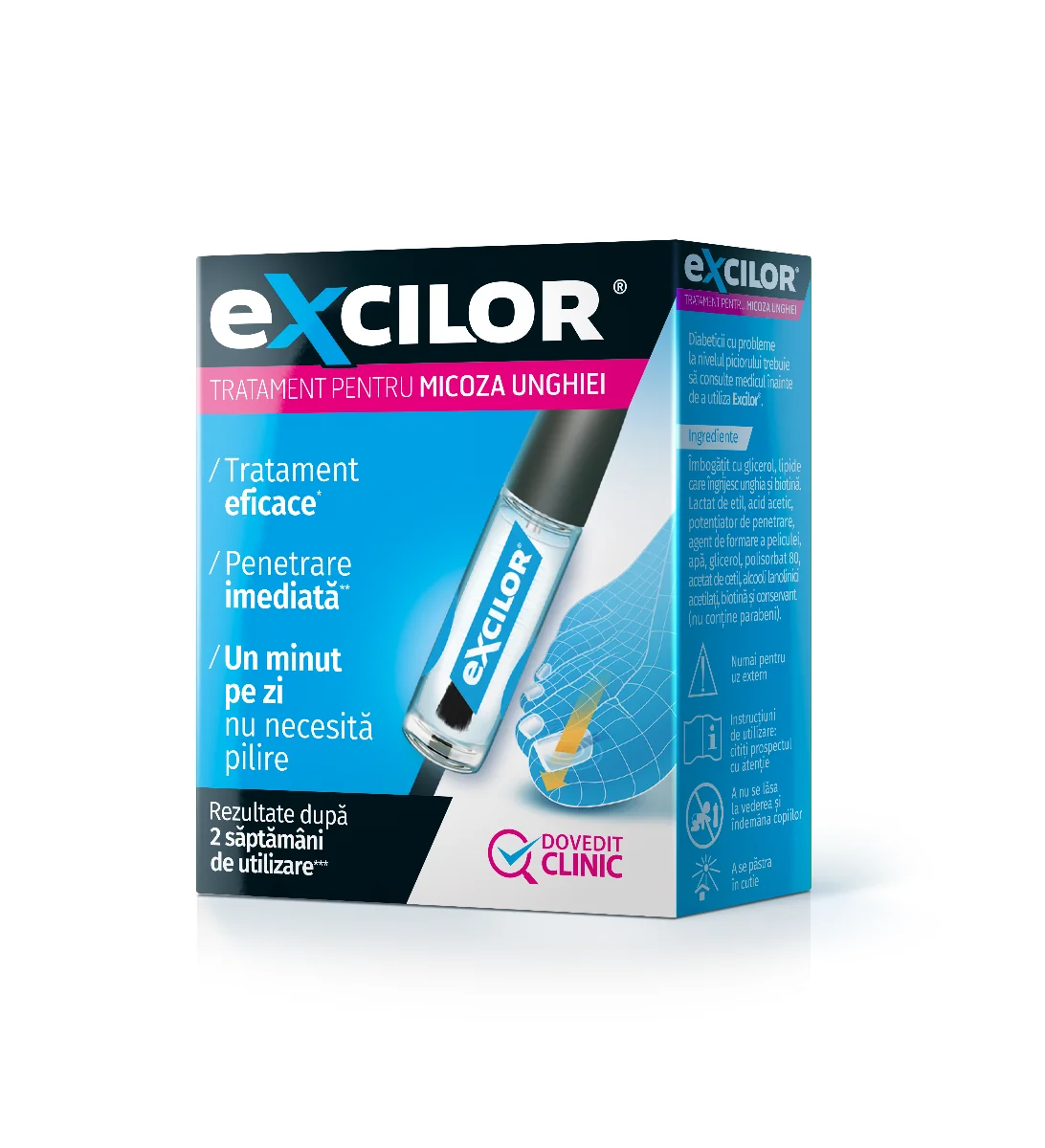 Solutie Tratament Pentru Micoza Unghiei, 3,3ml, Excilor