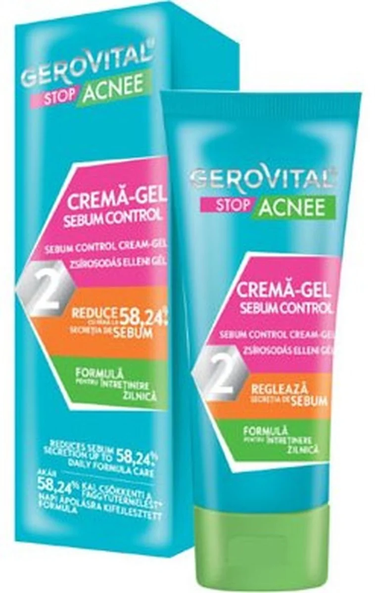 Crema-Gel Sebum Control Stop Acnee, 50ml, Gerovital