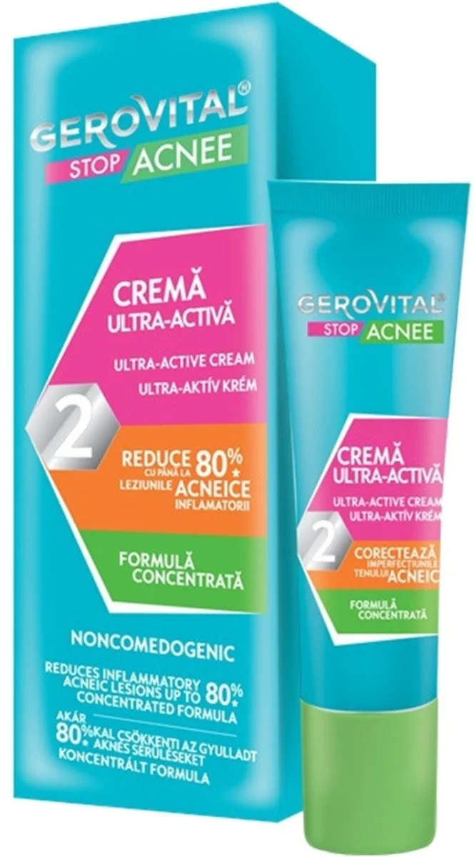 Crema Ultra Activa 2 Stop Acnee, 15ml, Gerovital